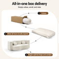 Artiss Folding Sofa Bed 2-in-1 Futon Convertible Loveseat Beige