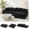 Artiss L-Shaped Sectional Sofa Bed Convertible Couch Deep Seat