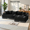 Artiss L-Shaped Sectional Sofa Bed Convertible Couch Deep Seat