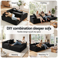 Artiss L-Shaped Sectional Sofa Bed Convertible Couch Deep Seat