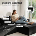 Artiss L-Shaped Sectional Sofa Bed Convertible Couch Deep Seat