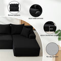 Artiss L-Shaped Sectional Sofa Bed Convertible Couch Deep Seat