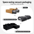 Artiss L-Shaped Sectional Sofa Bed Convertible Couch Deep Seat