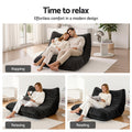Artiss 2 Seater Caterpillar Floor Couch Armless Lazy Sofa Lounge