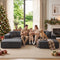 Artiss Modular Sectional Sofa Bed U-Shape 4-Seater Couch Chaise Ottoman Corduroy