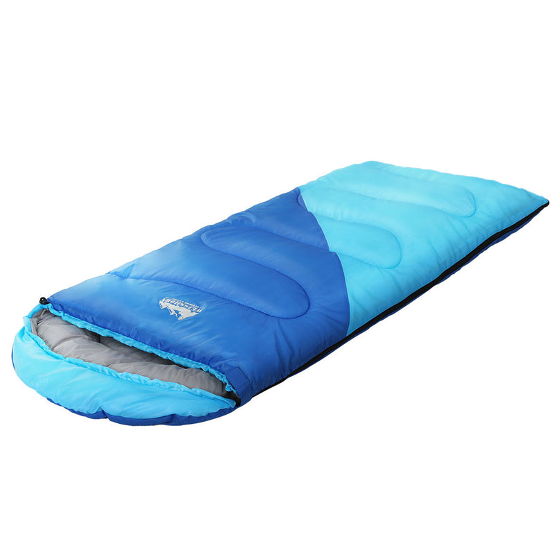 Weisshorn Kids Sleeping Bag 172cm Thermal Blue Camping Hiking