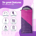 Weisshorn Sleeping Bag Set 2 Kids Single 172cm Thermal Camping