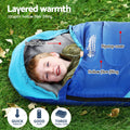 Weisshorn Sleeping Bag Set 2 Kids Single 172cm Thermal Camping