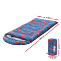 Weisshorn Kids Sleeping Bag 180cm Blue Thermal Camping Hiking