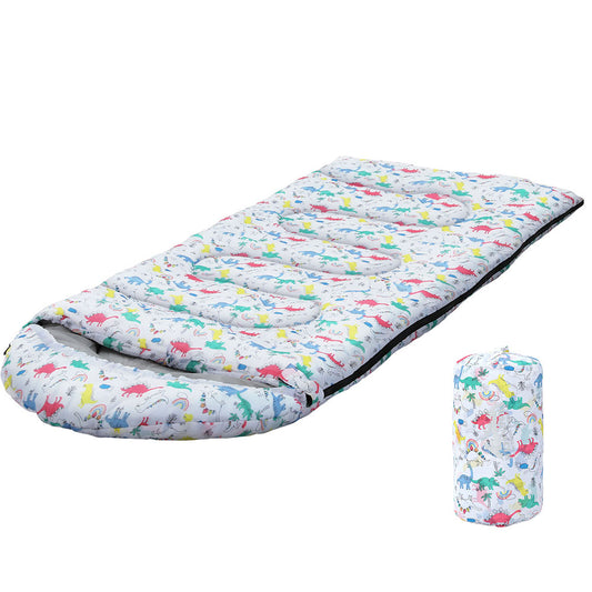 Weisshorn Kids Sleeping Bag 180cm Thermal White Single Camping