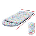 Weisshorn Kids Sleeping Bag 180cm Thermal White Single Camping