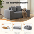 Artiss 2 Seater Sofa Bed Corduroy Loveseat Couch No Assembly