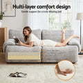 Artiss 2 Seater Modular Sofa Bed Couch Sectional Grey No Assembly