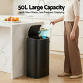 Devanti 50L Automatic Sensor Bin Motion Rubbish Black