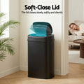 Devanti 50L Automatic Sensor Bin Motion Rubbish Black