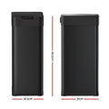 Devanti 50L Sensor Motion Activated Automatic Rubbish Bin Black