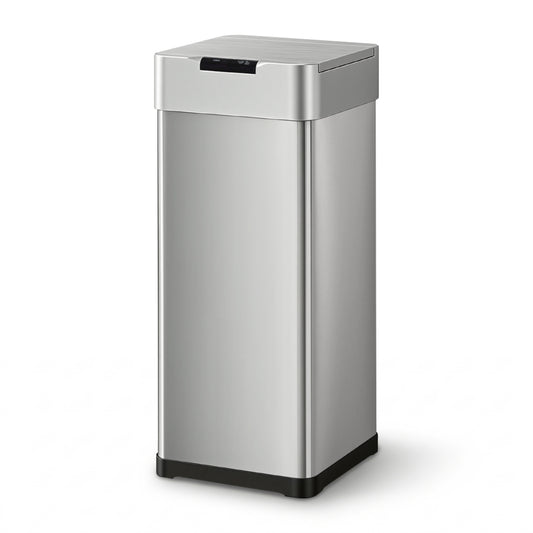 Devanti 50L Motion Sensor Rubbish Bin Automatic Trash Can Silver