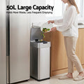 Devanti 50L Motion Sensor Rubbish Bin Automatic Trash Can Silver