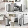Devanti 50L Motion Sensor Rubbish Bin Automatic Trash Can Silver