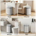 Devanti 50L Sensor Rubbish Bin Automatic Motion Silver