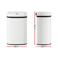 Devanti 50L Motion Sensor Automatic Rubbish Bin White