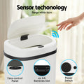 Devanti 50L Motion Sensor Automatic Rubbish Bin White