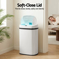 Devanti 50L Motion Sensor Automatic Rubbish Bin White
