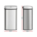 Devanti 60L Automatic Sensor Motion Rubbish Bin Silver