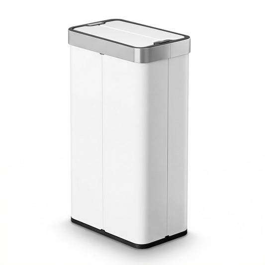 Devanti 70L Automatic Sensor Rubbish Bin Touchless White Kitchen Garbage