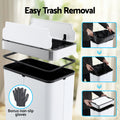 Devanti 70L Automatic Sensor Rubbish Bin Touchless White Kitchen Garbage