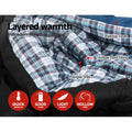 Weisshorn Double Sleeping Bag -10°C Thermal Camping Hiking Blue