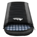 Weisshorn Sleeping Bag Single -20°C Thermal Camping Hiking Black