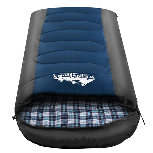 Weisshorn Sleeping Bag Single -20°C Thermal Blue Camping Hiking