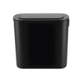Devanti Automatic Trash Bin with Lid 11L Motion Sensor Kitchen Bin Touchless Garbage Can Modern Black Plastic Slim Rubbish Bin with Liner Holder for Kitchen, Home, Office