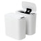Devanti Automatic Trash Bin 2PCS with Lid 11L Motion Sensor Kitchen Bin Touchless Garbage Can Modern White Plastic Slim Rubbish Bin with Liner Holder for Kitchen, Home, Office