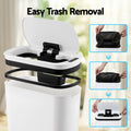 Devanti 25L Motion Sensor Automatic Trash Bin White Kitchen