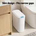 Devanti 25L Motion Sensor Automatic Trash Bin White Kitchen