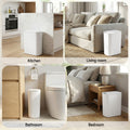 Devanti 25L Motion Sensor Automatic Trash Bin White Kitchen