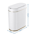 Devanti Sensor Bins 7L Motion Sensor Trash Can Slim Touchless Automatic Waste Bin White