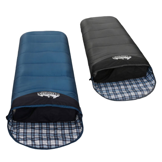 Weisshorn Sleeping Bag Set 2 Single Thermal 0℃ Camping Hiking