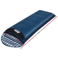 Weisshorn Sleeping Bag Single 0°C Thermal Blue Camping Hiking