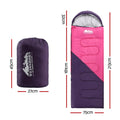 Weisshorn Single Sleeping Bag 213cm Pink Thermal Camping Hiking