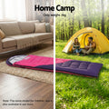 Weisshorn Single Sleeping Bag 213cm Pink Thermal Camping Hiking