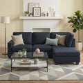 Artiss 4 Seater Modular Sofa Chaise Lounge Dark Grey