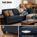 Artiss 4 Seater Modular Sofa Chaise Lounge Dark Grey