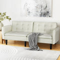 Artiss 3 Seater Sofa Bed Tufted Beige Faux Linen