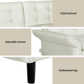 Artiss 3 Seater Sofa Bed Tufted Beige Faux Linen
