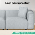 Artiss Modular Sofa Chaise 2-Seater Grey Lounge