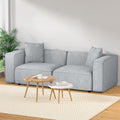 Artiss Modular Sofa Chaise 2-Seater Grey Lounge