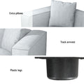 Artiss Modular Sofa Chaise 3-Seater Grey Lounge Couch